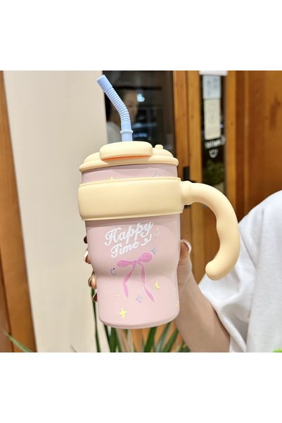 LITTLE ANGEL - Kids Water Bottle 680 Ml 316 Stainless Steel Straw Cup