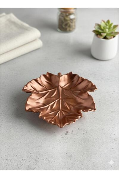 Cisemco Leaf-Looking Pearlescent Decorative Jewelry and Presentation Tray