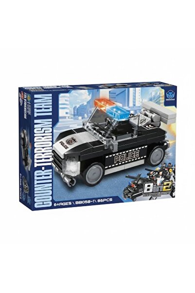 GNR Market Construction Game Set Police Intervention Vehicle, 86 Pieces