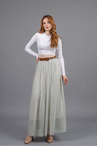 MissVina Tulle Chiffon Lined Maxi Skirt 6857