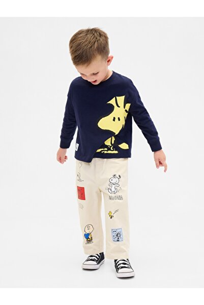 GAP Erkek Bebek Krem Peanuts Pull-On Barrel Pantolon