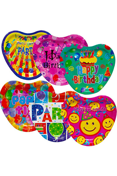 DanyCris Cardboard Plates, Heart, For Party, 23 Cm