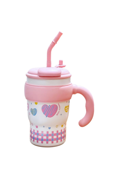LITTLE ANGEL - Kids Water Bottle 680 Ml 316 Stainless Steel Straw Cup