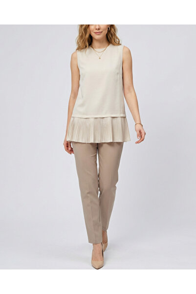 MİYALORA Pliseli Sıfır Kol Modal Etek