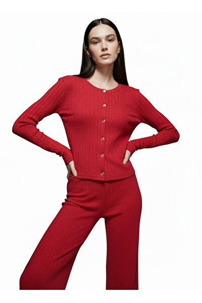 Merlot 100% Cotton Pointelle Buttoned Pajama Top
