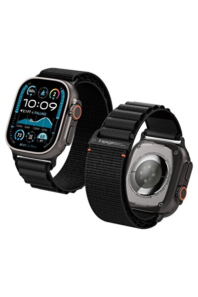 Spigen Curea WBF1 pentru Apple Watch 44-49mm, Negru, Mărime mare, Material te...