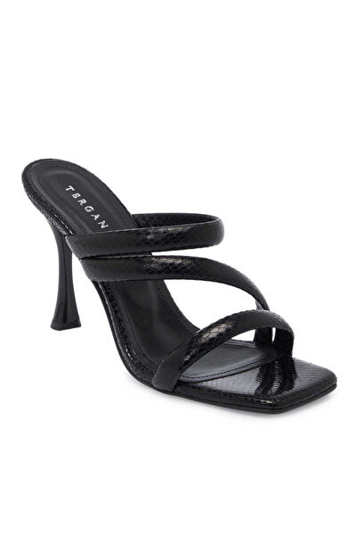 Tergan Siyah Vegan Kadın Terlik - K25Y1TR67831-O3C