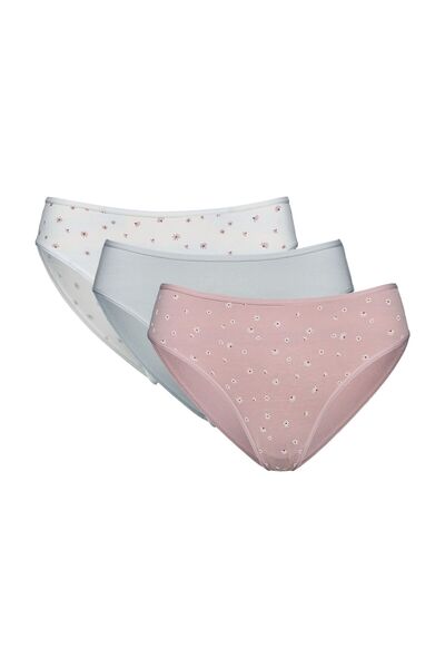 ESOTIQ Women's Classic Briefs 3-Pack Cotton & Elastane Breathable Comfy Basic...