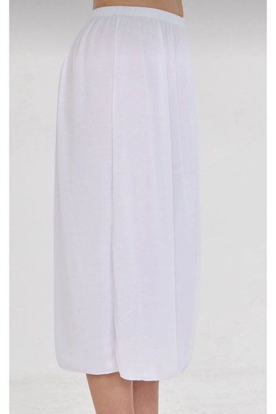 FASİON Women's Skirt White Long Full Length No Show Dress Lining