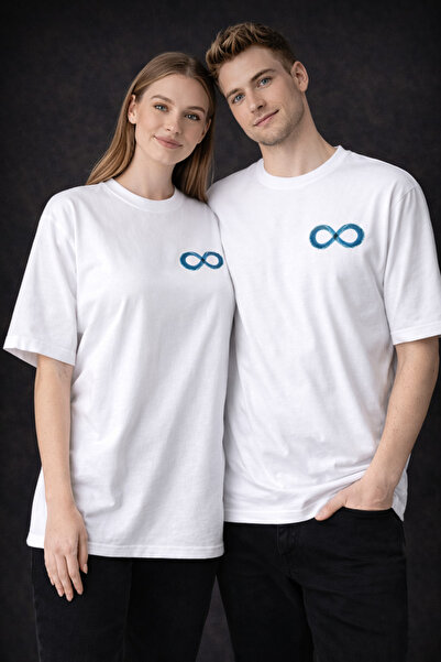 Me&On WEAR Unisex Infinity Printed Oversize-Regular Premium 100% Cotton T-Shi...