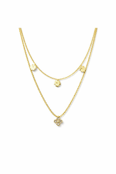 Venus Design Çelik 2li Yonca Kolye