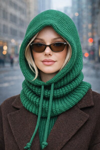 Jack Ferrero Yeşil Triko Örgü Balaclava Bere Şapka