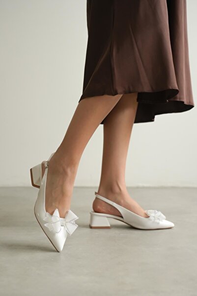 GOFFSHOES Women's Howen Short Heeled Shoes - White-Patent Leather