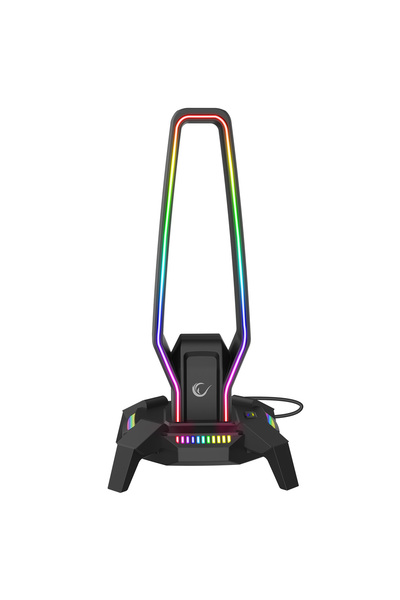 Rampage RM-H27 IGRIS Kulaklık İçin Stand RGB Işıklı 3*USB 1*Type-C Siyah 1*3....