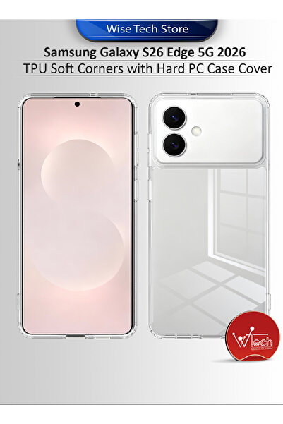 Wtech Samsung Galaxy S26 Edge 5G 2026 TPU Soft Corners with Hard PC Case Cover