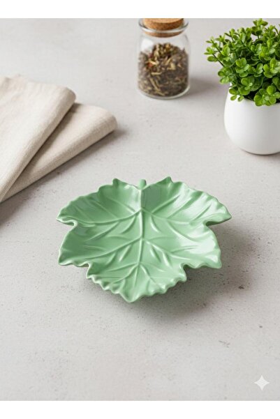 Cisemco Leaf-Looking Pearlescent Decorative Jewelry and Presentation Tray
