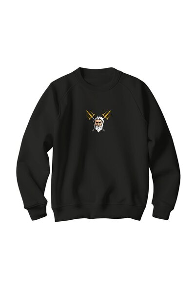 Zec Style Zeus Sweatshirt - Kadın - G21016 - Siyah
