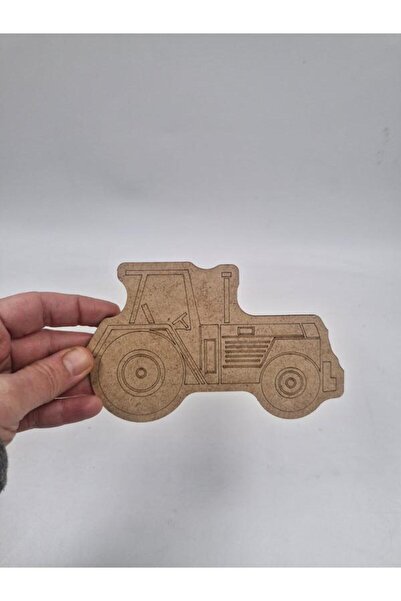 Mu Art Ahşap 10 قطع من التراكتور الخشبي للرسم والأنشطة الفنية المدرسية مقاس 1...