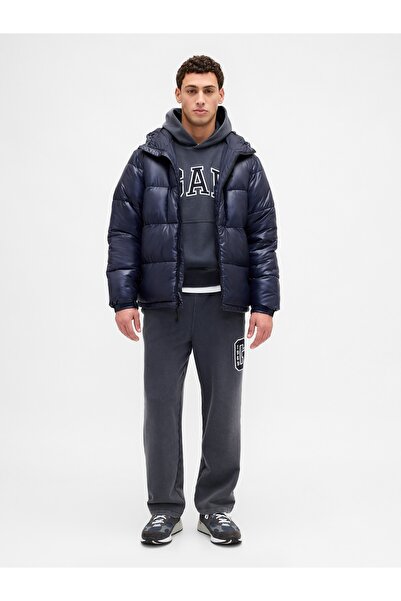 GAP Erkek Koyu Mavi Heavyweight Relaxed Logo Eşofman Altı