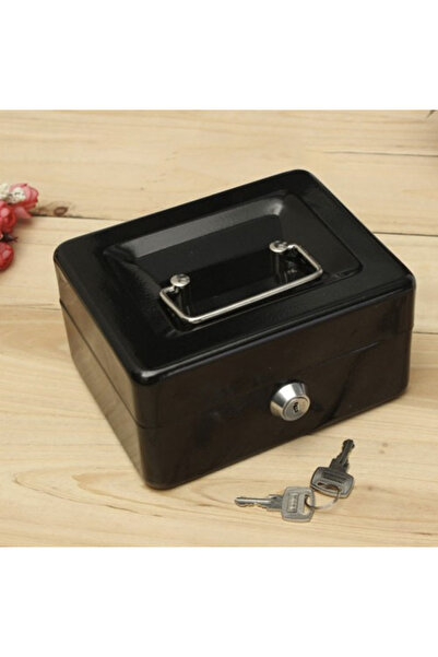 Selgot Metal Money Box, Size 20 x 16 x 9 cm, Color Black