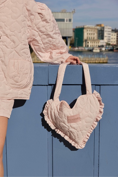 FLAINER Rose Blush Kalpli Puff Çanta