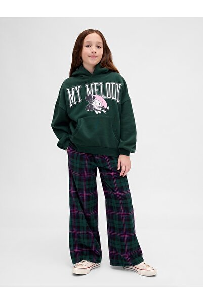 GAP Kız Çocuk Koyu Yeşil Baggy Cozy Pantolon