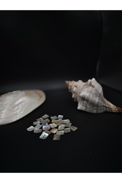 NESGO MODA Doğal Dikdörtgen Düğme Seti (24 adet/1,2 cm*1 cm )