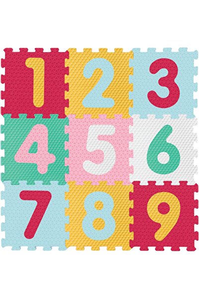 Generic سجادة لعب للأطفال بتصميم أرقام متداخلة، ناعمة، غير سامة، مصنوعة من إس...
