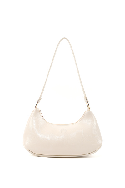 SHAKA Wrinkled Textured Cream Shk280 Zippered Single Compartment, Hand, Arm a...