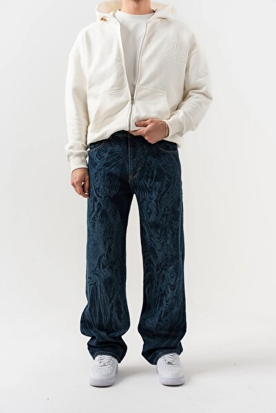 go gang own Παντελόνι τζιν φαρδιά γραμμή Paisley