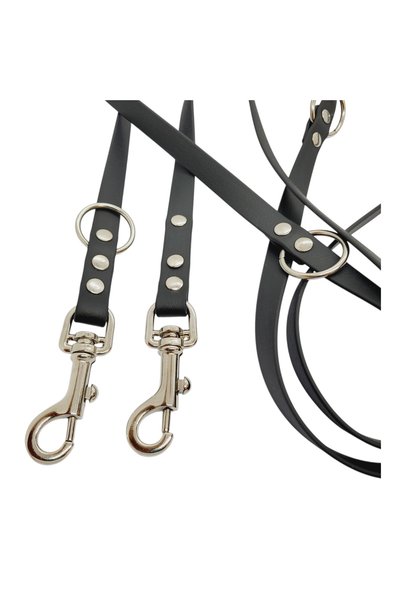 VSLT HANDMADE Handmade-Double Carabiner, Biothane Dog Leash.Waterproof Dog Leash.Up to 25 Kilos.