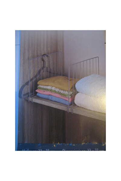 HOME CREATION Set 2 despartioare pentru rafturi Home Creation, 33 x 27 cm, metal, gri
