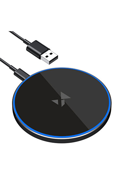 WOZINSKY WLI-01Y Wireless Charger, 15W Fast Charge, USB-C, Black