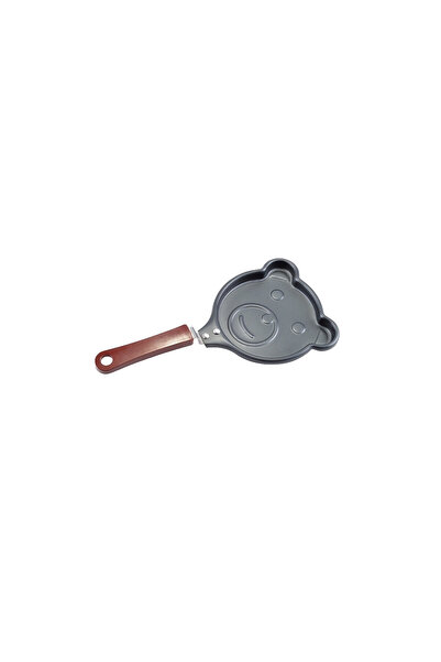 Perfect Home Mini metal frying pan in the shape of a teddy bear, carbon steel...