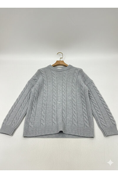Sempre Crew Neck Hair Knit Sweater - Oversized Soft Textured