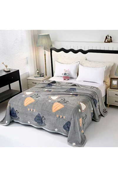 FIONNA.RO Cocolino Blanket Medium Thickness 200x230cm - Gray With Toys