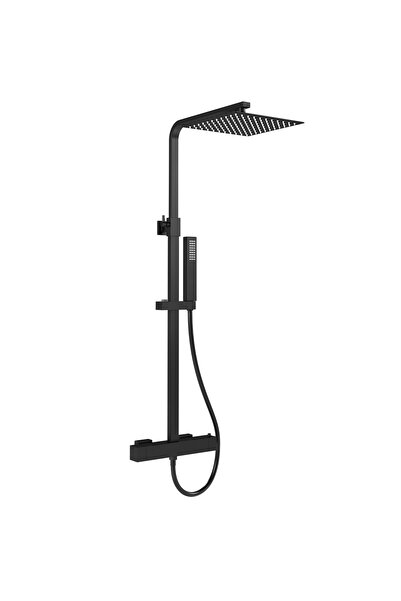 OEM Coloană de duș termostatică SquareLux, 2 funcții, negru mat