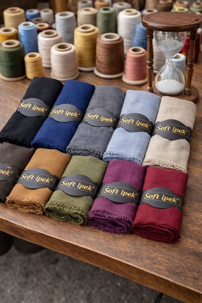 SOFT İPEK 10 LU FLAMLI PAMUK ŞAL