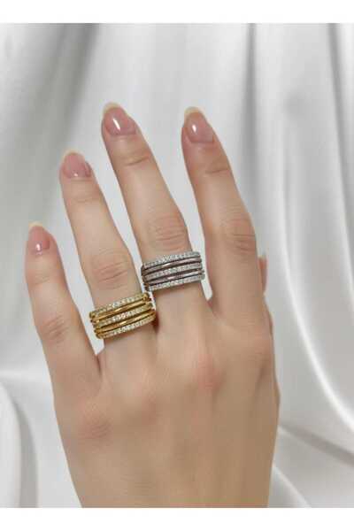 staınless steel Zirkon detaylı ayarlanabilir vip yüzük