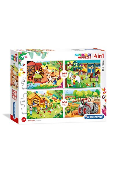 OEM Clementoni, SuperColor 4 in 1, The Farm, Puzzle, Unisex, 3+ years, 2 x 20...