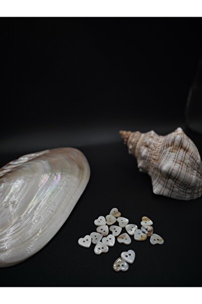 NESGO MODA مجموعة أزرار على شكل قلب طبيعي (24 قطعة/1.1 سم - 18 حجمًا)