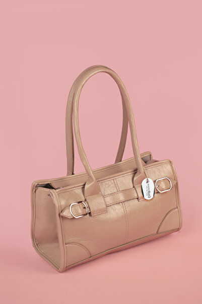 westbag Vintage Patent Leather Belted Baguette Bag