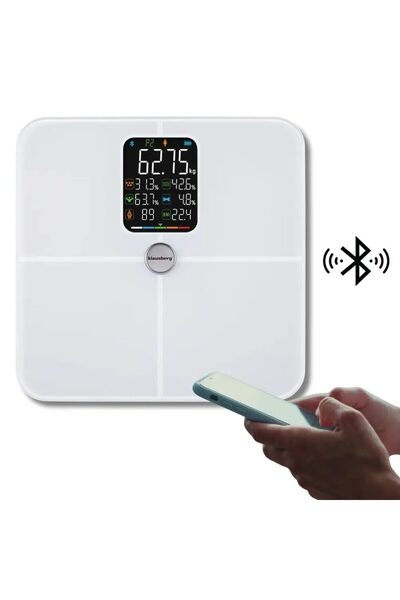 Klausberg Smart bathroom scale, LCD display, Bluetooth connection, capacity 1...