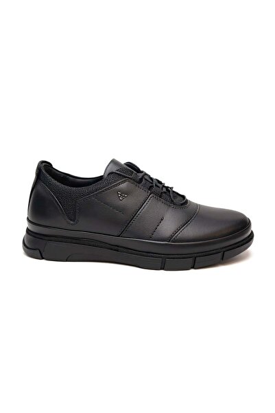 MARCO ROSSİ Men's Leather Casual Comfort Shoes 11599 - Black - 43