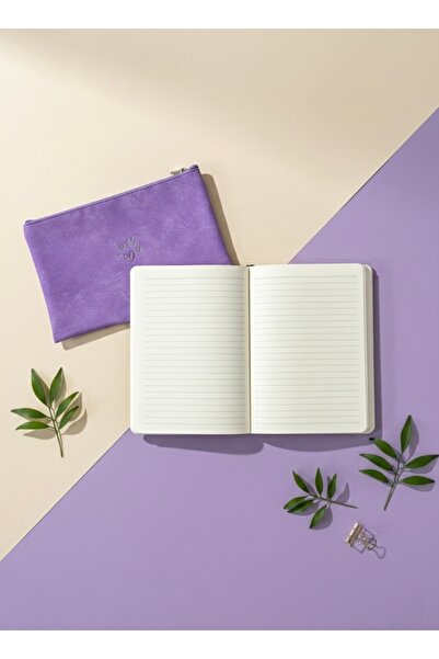 Lizy Sevgililer Günü Özel Set | Esnek Suni Deri Kapaklı Not Defteri & Makyaj ...