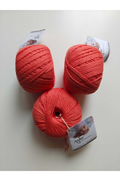 Anchor مجموعة ثلاثية من خيوط الحياكة اليدوية المصنوعة من القطن النقي للأطفال