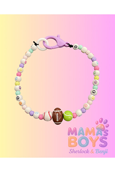 Mamasboys Renkli toplu sevimli köpek kolyesi / tasması