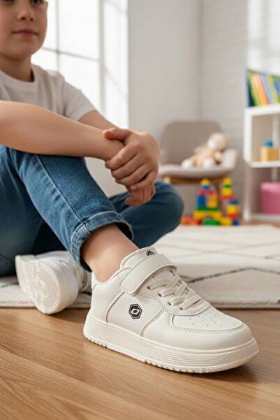 NAVİSHOES Children's Velcro Laceless Sneaker Sports Shoes 015Nav