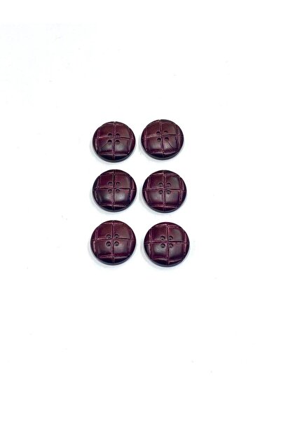 karantuhafiye Jacket Vest Button Italian Button / D Leather-Look / Burgundy /...