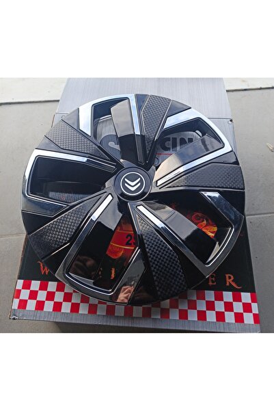 Universal Citroen C-Elysee Uyumlu 16 inç Krom Çıtalı Jant Kapağı 4'lü Takım A...